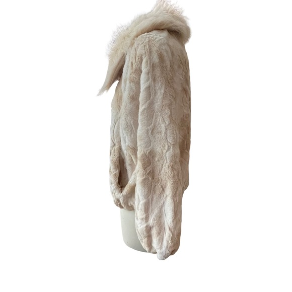 -Andrew Marc New York Faux Fur Tan 2 Tone Coat size Large - Picture 3 of 15